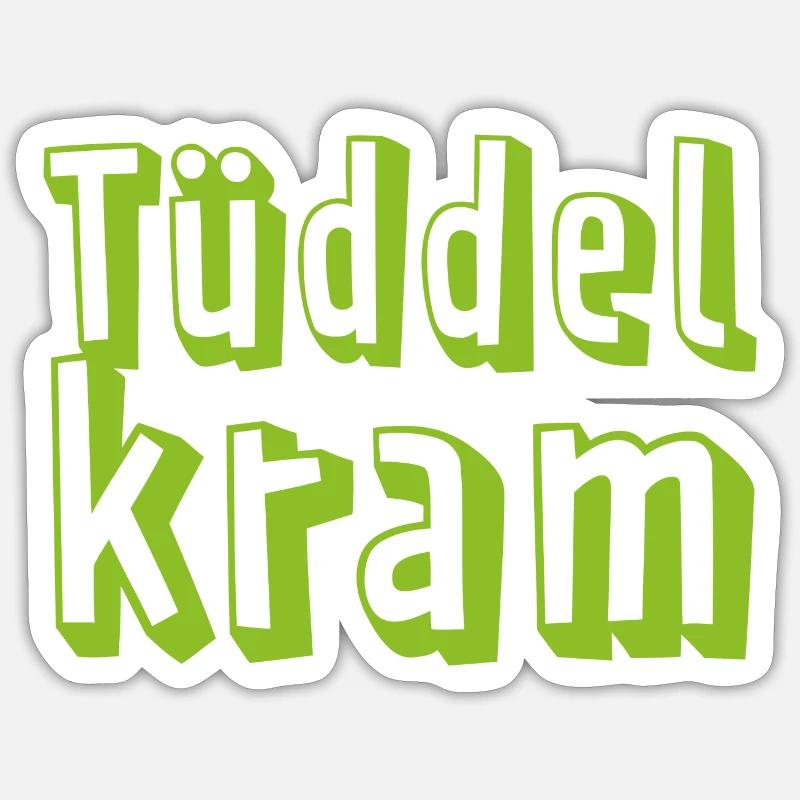Tüddelkram - Sticker Größe S (10 x 10 cm) - Mattweiß