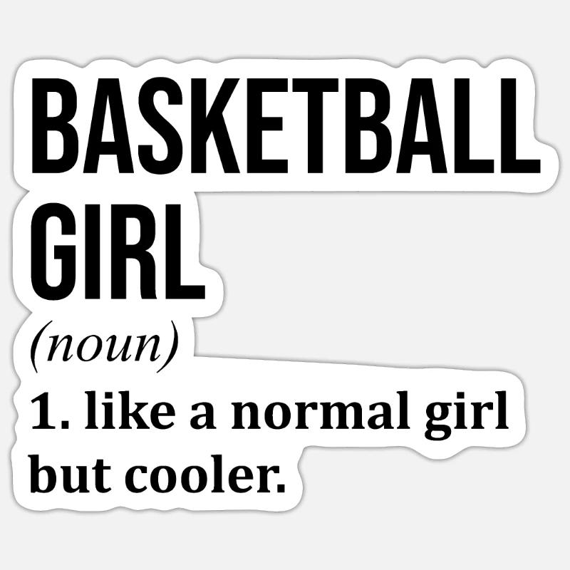 basket-ball - Sticker taille S (10 x 10 cm) - blanc mat