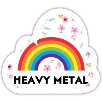 Heavy Metal - Sticker Größe S (10 x 10 cm) - Mattweiß - Vorne