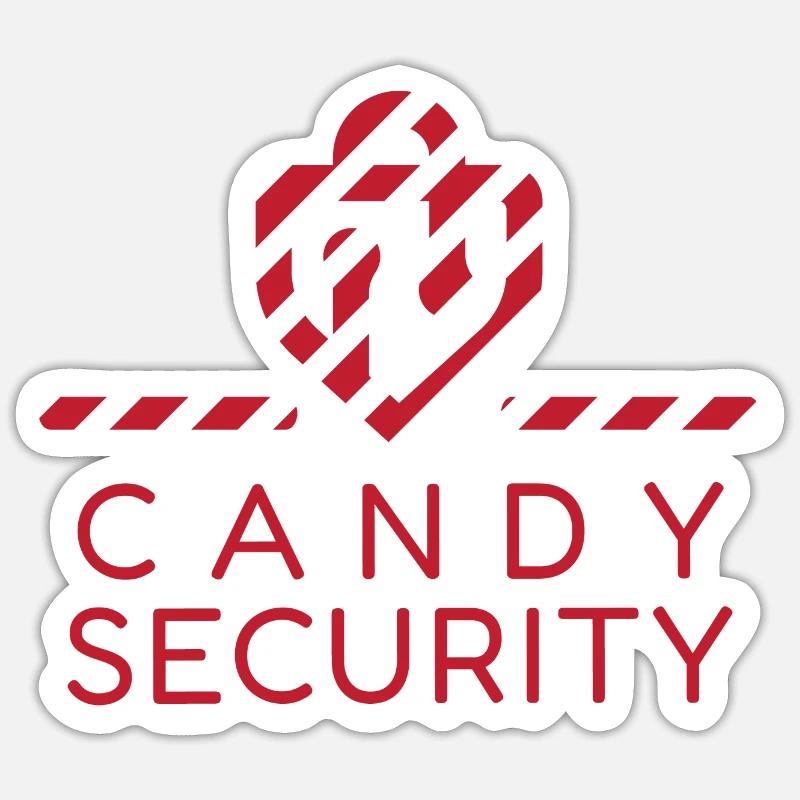 Candy Security Kids Parents Matching Birthday Sticker size S (10 x 10 cm)
