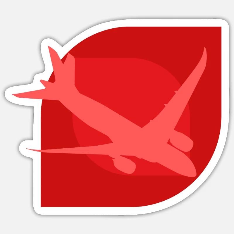 Aérospatial Aéronautique Flyer - Sticker taille S (10 x 10 cm) - blanc mat