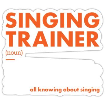 Singer Trainer Definition Singing - Sticker size S (10 x 10 cm) - white matte - Front