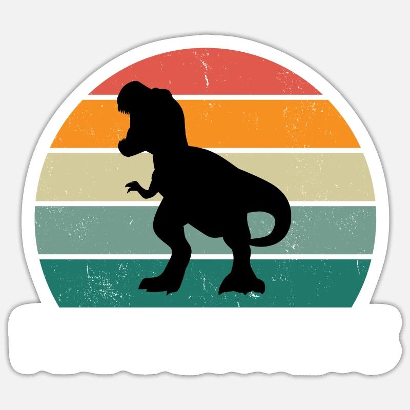 Le Mamasaurus - Sticker taille S (10 x 10 cm) - blanc mat