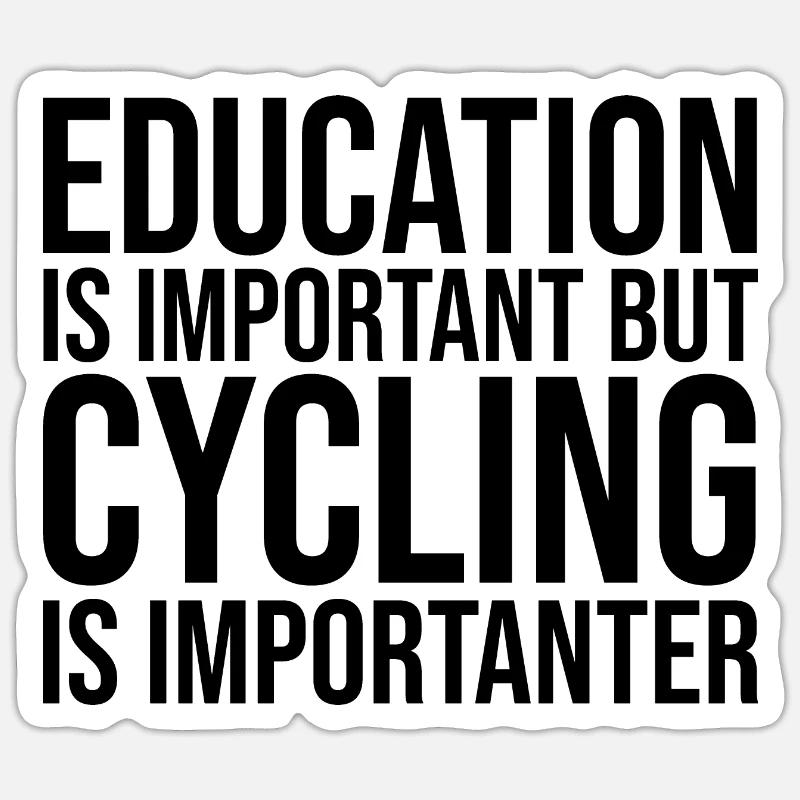 cyclisme - Sticker taille S (10 x 10 cm) - blanc mat