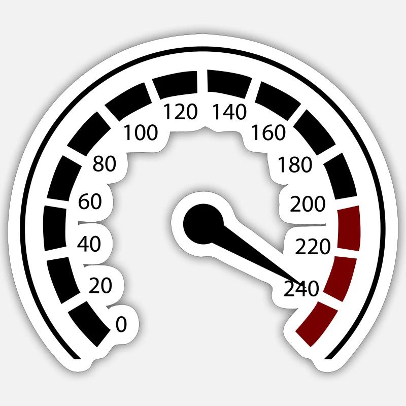 compteur - Sticker taille S (10 x 10 cm) - blanc mat