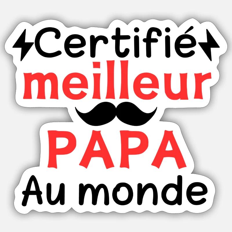 BESTER VATER DER WELT Sticker Größe S (10 x 10 cm)