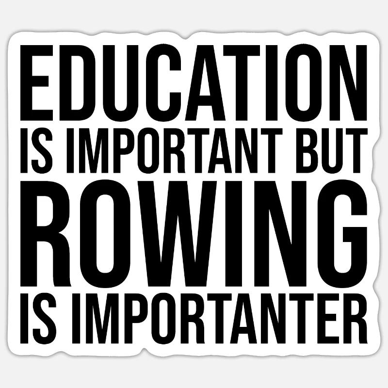 Rowing - Sticker size S (10 x 10 cm) - white matte
