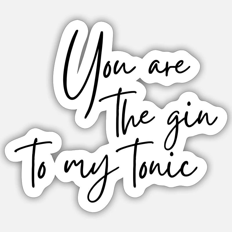 Le Gin - Sticker taille S (10 x 10 cm) - blanc mat