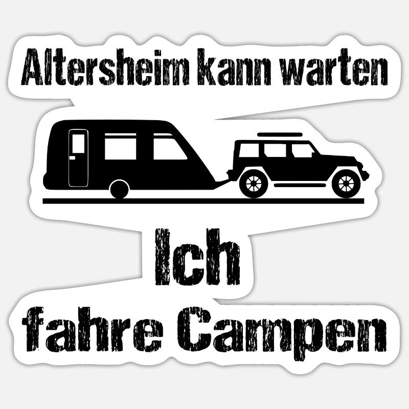 Camping - Sticker Größe S (10 x 10 cm) - Mattweiß