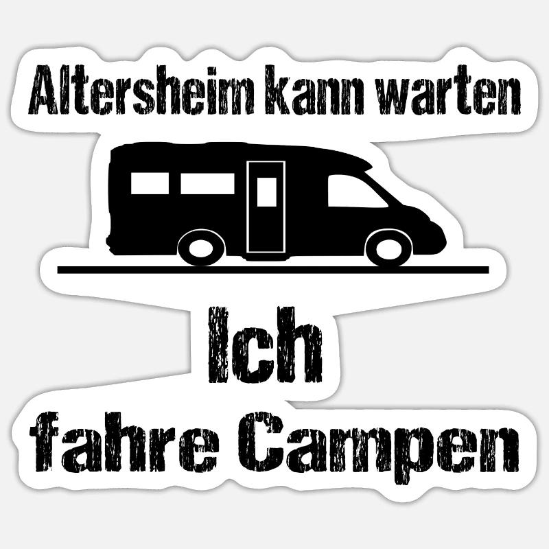Camping - Sticker Größe S (10 x 10 cm) - Mattweiß