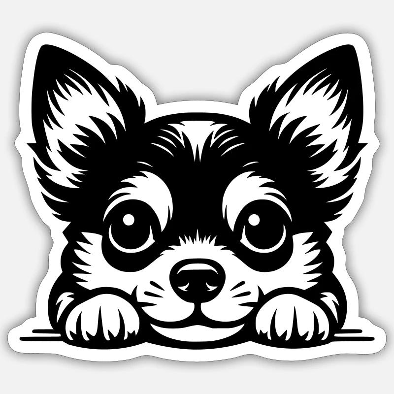 Reclining Chihuahua Vector Design Sticker size S (10 x 10 cm)