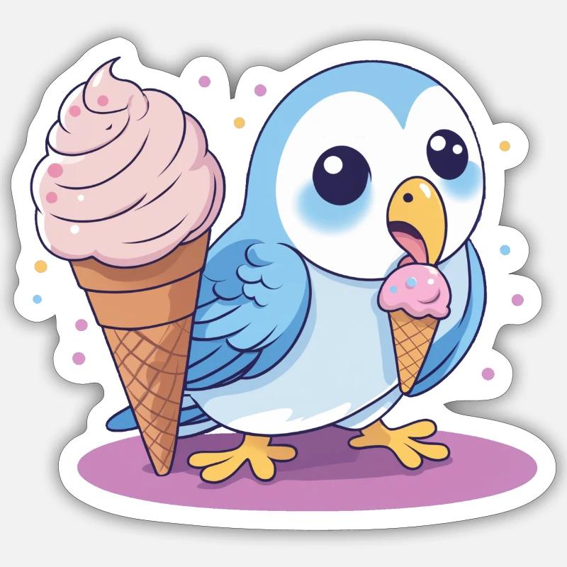 Eisliebe - Sticker Größe S (10 x 10 cm) - Mattweiß