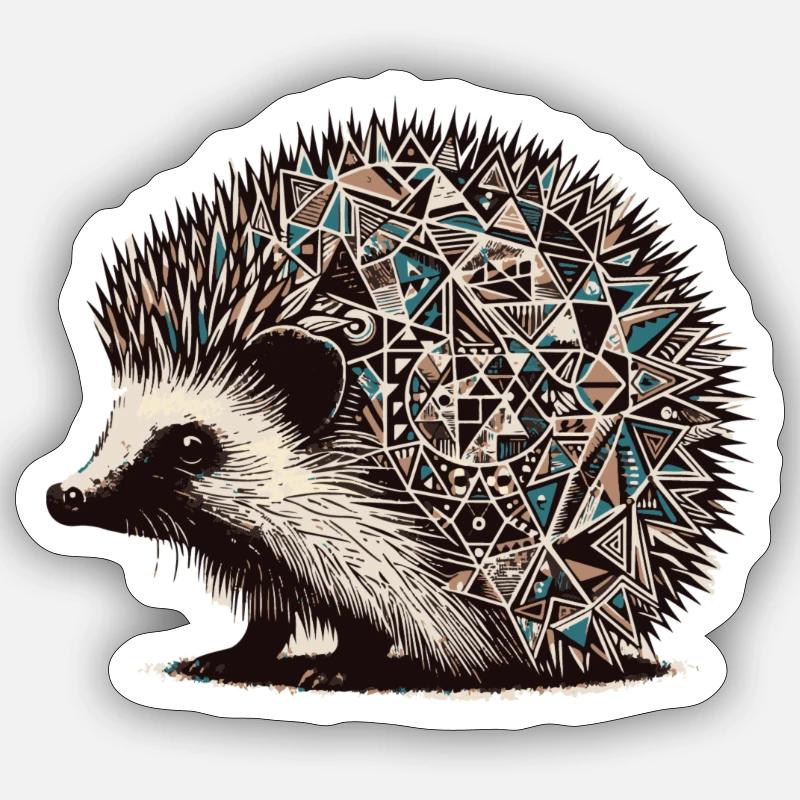 Igel - Sticker Größe S (10 x 10 cm) - Mattweiß