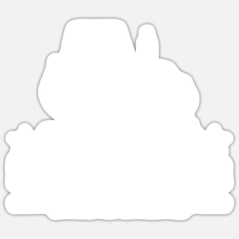 Traktor - Sticker Größe S (10 x 10 cm) - Mattweiß