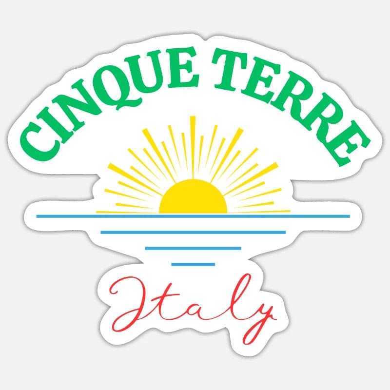 Cinque Terre - Sticker size S (10 x 10 cm) - white matte