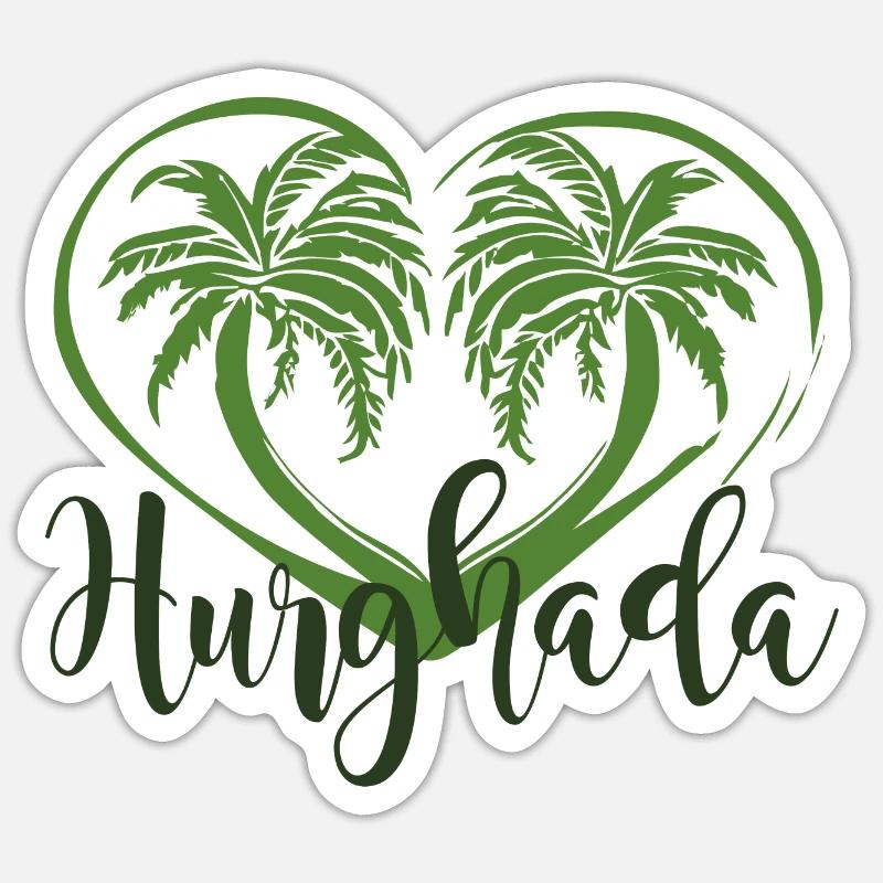 Tourisme Hurghada Égypte - Sticker taille S (10 x 10 cm) - blanc mat