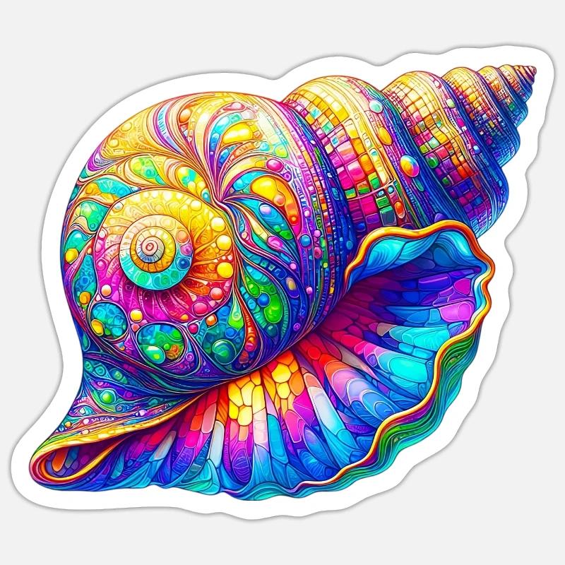 Coquille Sticker taille S (10 x 10 cm)