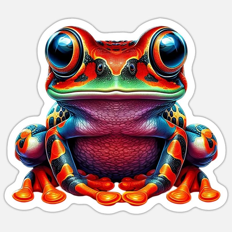 Frog - Sticker size S (10 x 10 cm) - white matte