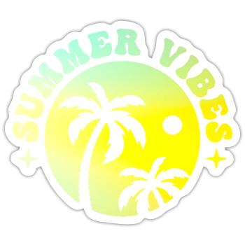 Summer Vibes - Sticker Größe S (10 x 10 cm) - Mattweiß - Vorne