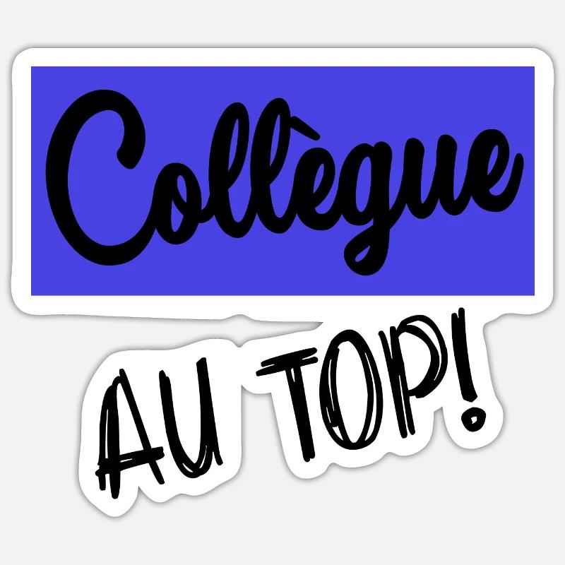 COLLEGUE - Sticker taille S (10 x 10 cm) - blanc mat