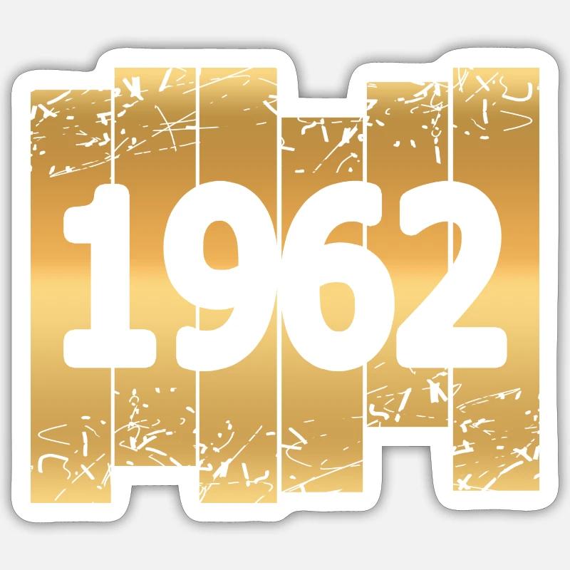 1962 - Sticker taille S (10 x 10 cm) - blanc mat