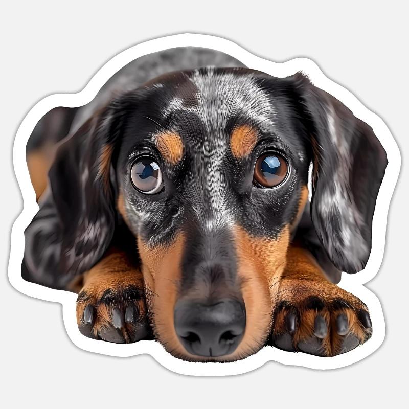 Teckel Sticker taille S (10 x 10 cm)