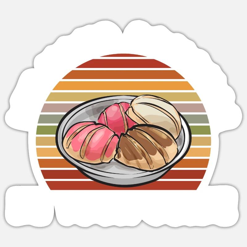 Concha Hispanic Mexican Pan Dulce Sticker size S (10 x 10 cm)