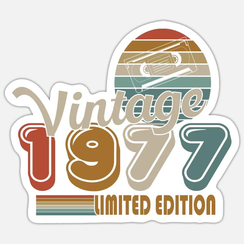 1977 - Sticker size S (10 x 10 cm) - white matte