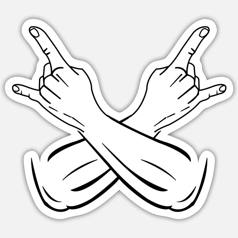 cool hands symbol Sticker Größe S (10 x 10 cm)