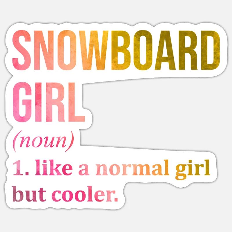 Planche à neige Sticker taille S (10 x 10 cm)