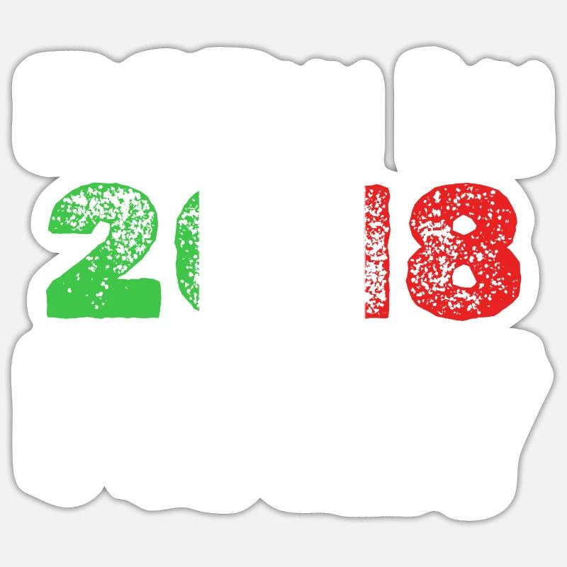 2018 - Sticker Größe S (10 x 10 cm) - Mattweiß