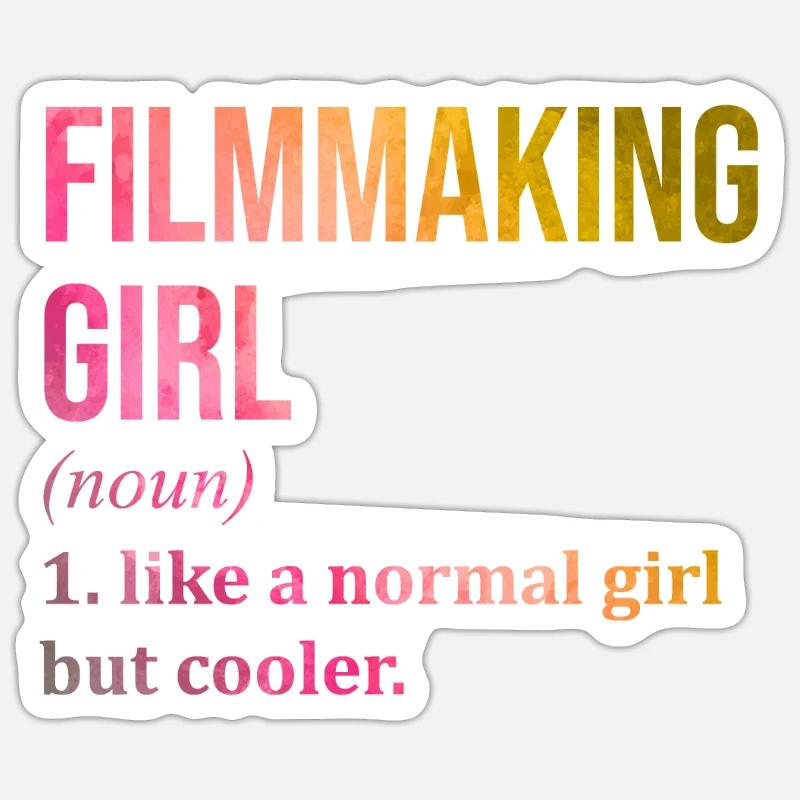 Cinéaste - Sticker taille S (10 x 10 cm) - blanc mat