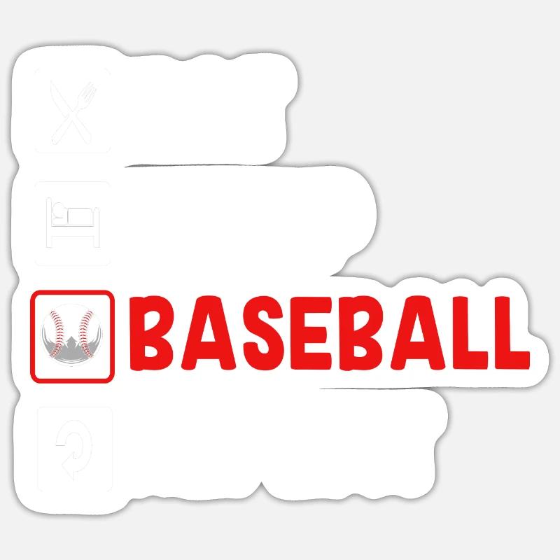 Base-ball - Sticker taille S (10 x 10 cm) - blanc mat