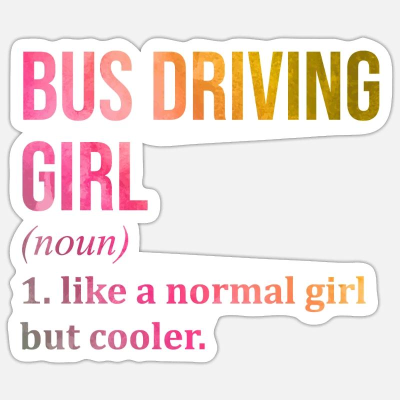 Bus Driver - Sticker size S (10 x 10 cm) - white matte