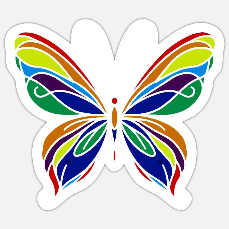 Butterfly - Sticker size S (10 x 10 cm) - white matte