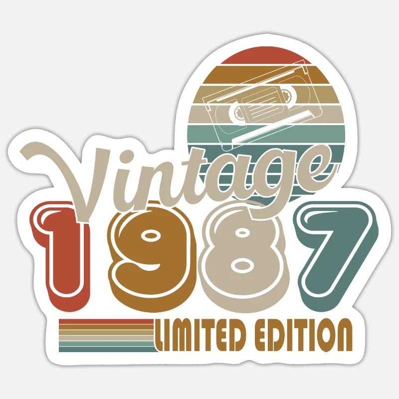 1987 - Sticker size S (10 x 10 cm) - white matte
