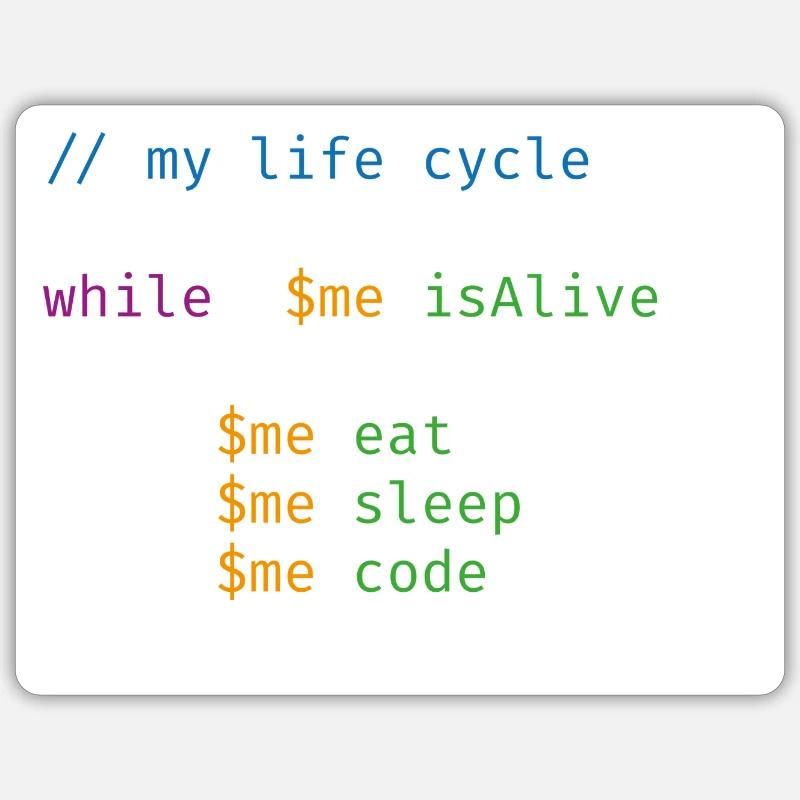 Live Cycle Code Sticker Größe S (10 x 10 cm)