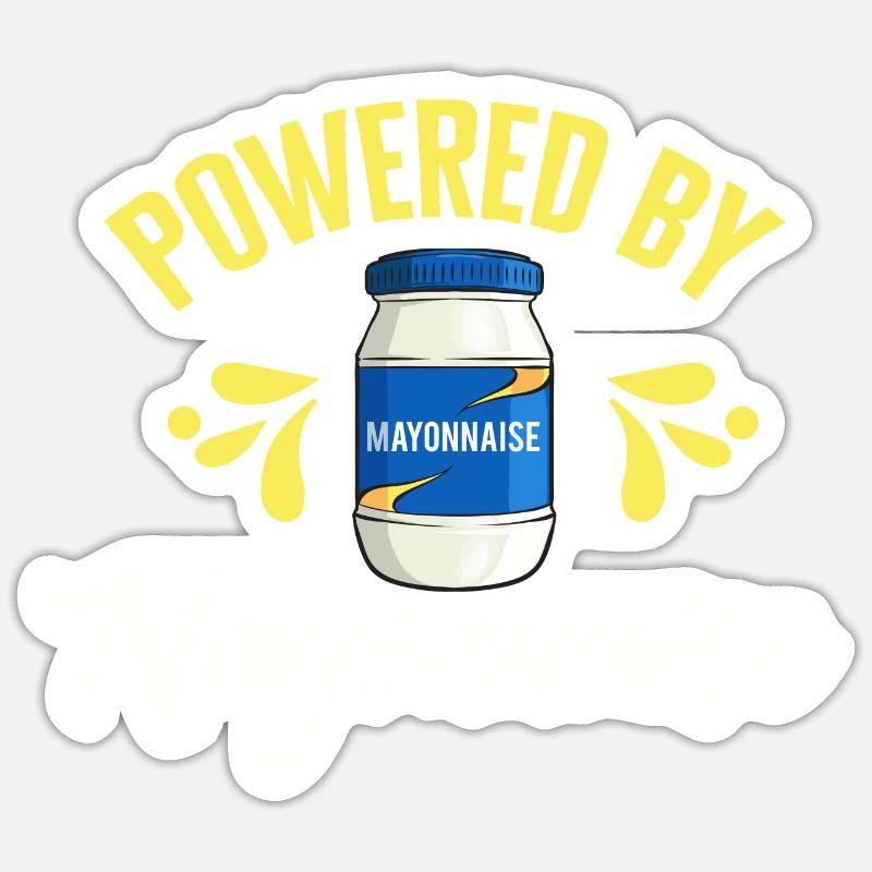 Mayonnaise - Sticker taille S (10 x 10 cm) - blanc mat