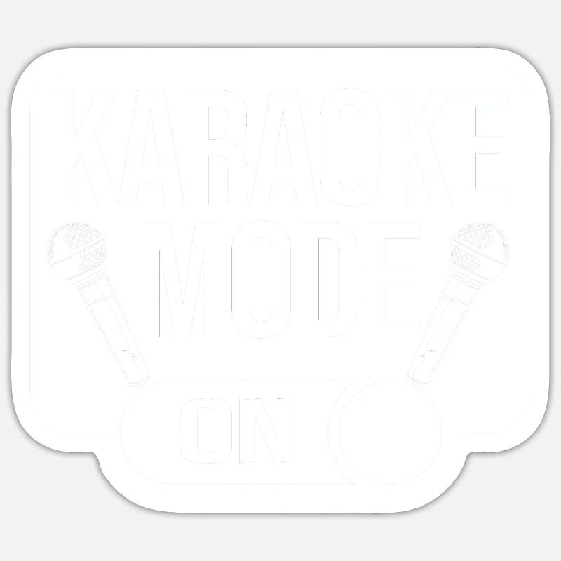 Karaoké - Sticker taille S (10 x 10 cm) - blanc mat