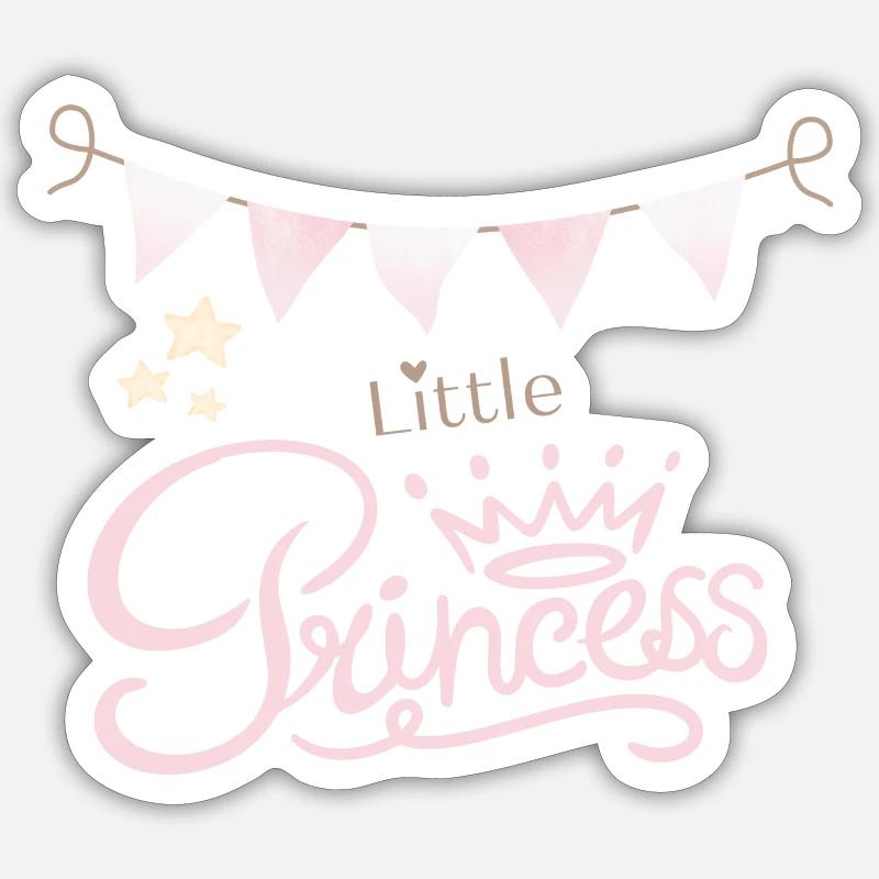 Little Princess - Sticker Größe S (10 x 10 cm) - Mattweiß