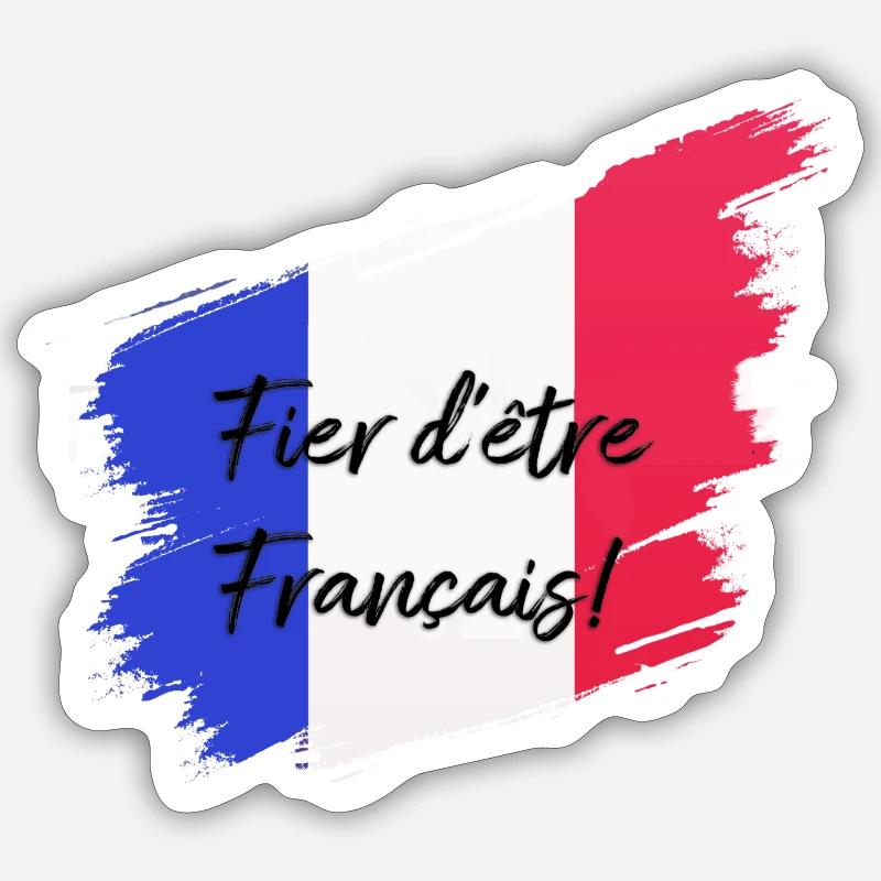 FRANKREICH - Sticker Größe S (10 x 10 cm) - Mattweiß