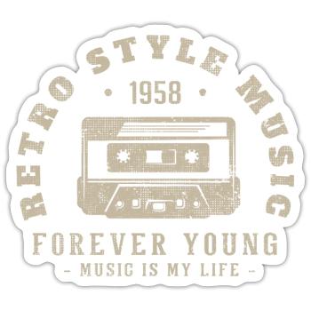 Retro 1958 Birthday Gift 1958 Vintage 1958 - Sticker size S (10 x 10 cm) - white matte - Front