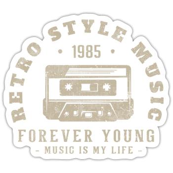 Rétro 1985 Cadeau D'anniversaire 1985 vintage 1985 - Sticker taille S (10 x 10 cm) - blanc mat - Devant
