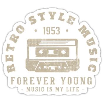 Retro 1953 Birthday Gift 1953 Vintage 1953 - Sticker size S (10 x 10 cm) - white matte - Front