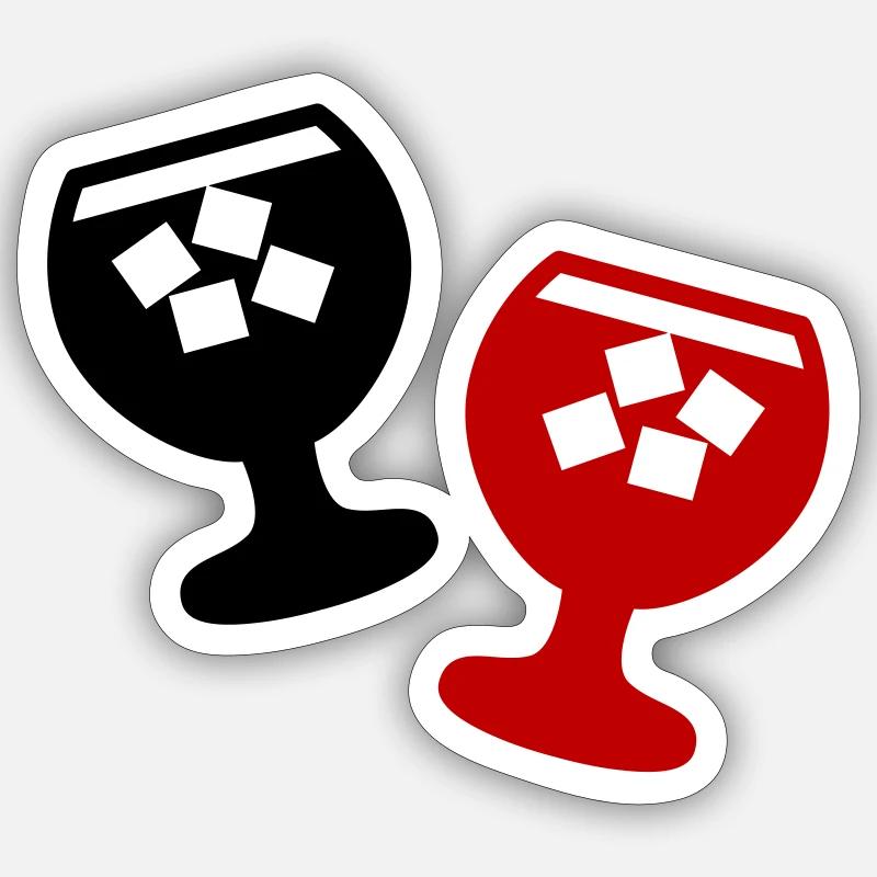 Whiskey Icon - Sticker size S (10 x 10 cm) - white matte