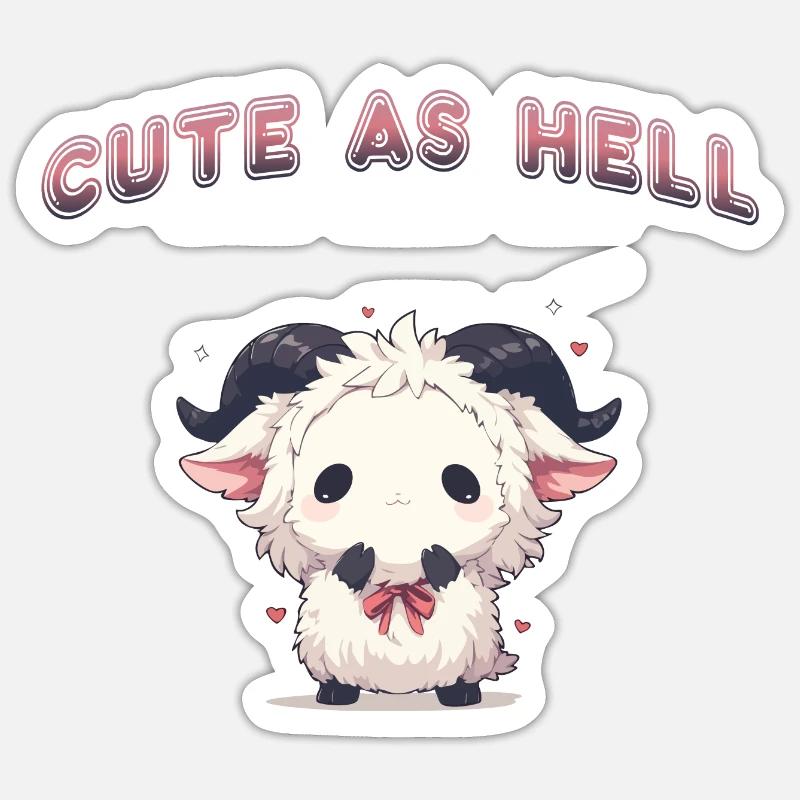 Cute As Hell Sticker Größe S (10 x 10 cm)