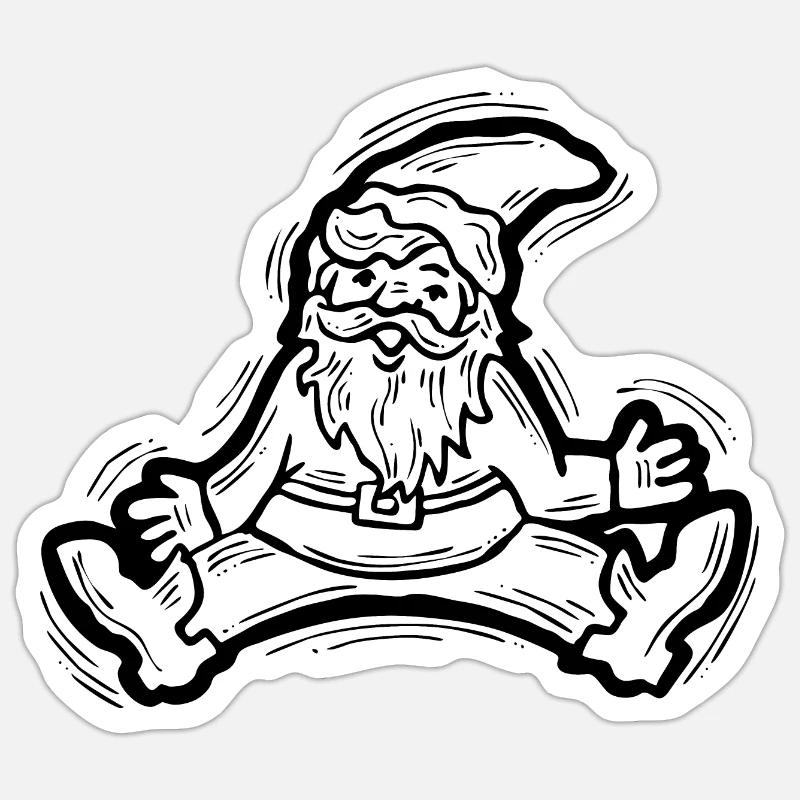 Weihnachtsmann - Sticker Größe S (10 x 10 cm) - Mattweiß