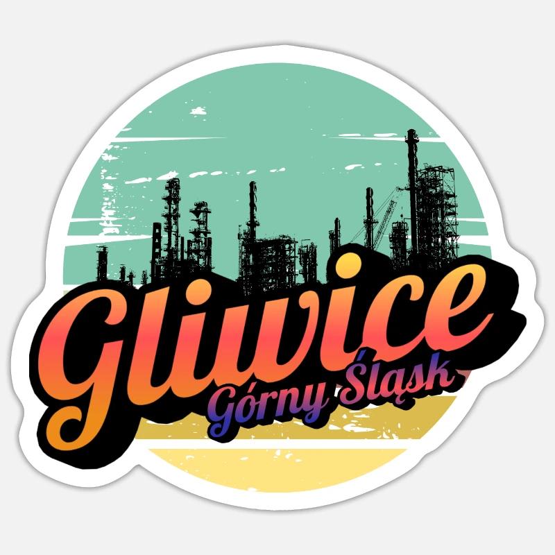 Gleiwitz Oberschlesien - Sticker Größe S (10 x 10 cm) - Mattweiß
