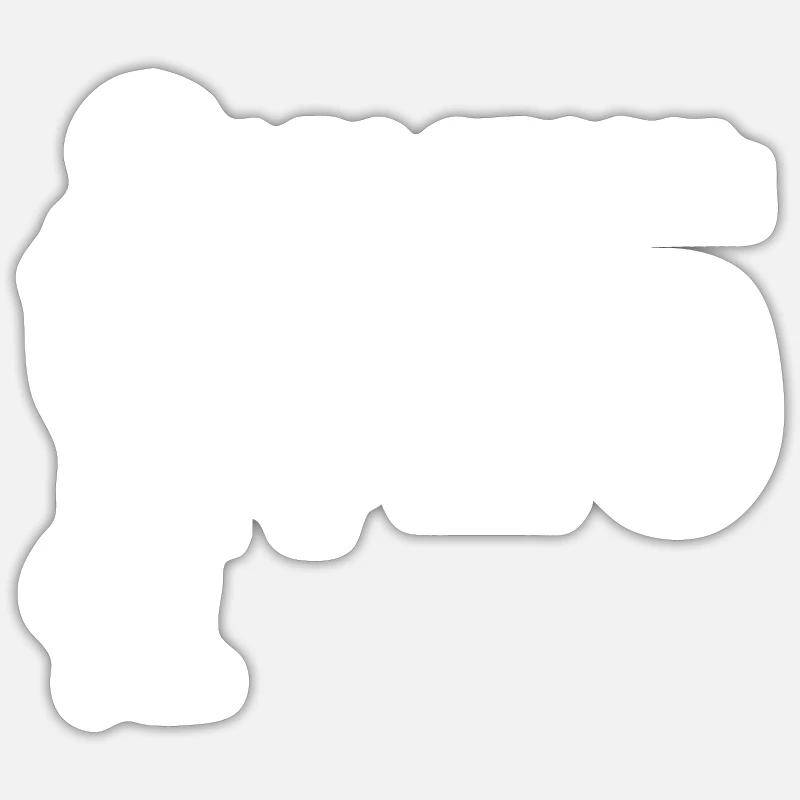 Gebrochenes Bein - Sticker Größe S (10 x 10 cm) - Mattweiß