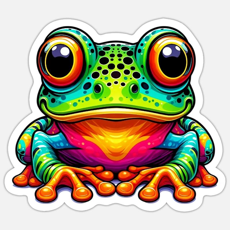 Frog - Sticker size S (10 x 10 cm) - white matte
